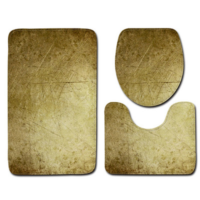 Zeegle 3PCS Set prostirki za kupanje Kućno postolje Tepih Poklopac Navlaka za WC školjku Poliesterski protuklizni tepih za tuširanje Vodoupijajući Podni otirač