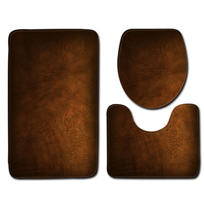 Zeegle 3PCS Set prostirki za kupanje Kućno postolje Tepih Poklopac Navlaka za WC školjku Poliesterski protuklizni tepih za tuširanje Vodoupijajući Podni otirač