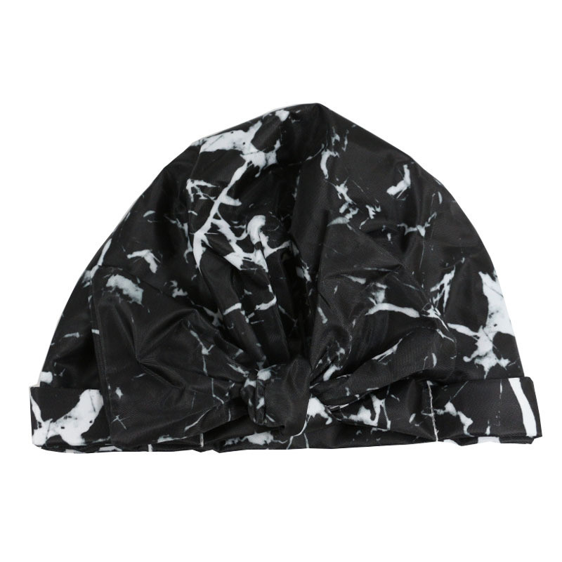 Ūdensnecaurlaidīga dušas cepure Elastīga priekšgala nakts cepure sievietēm satīna matu pārsegu spa peldēšanās aksesuāri matu salonam vannas istabas izstrādājumi