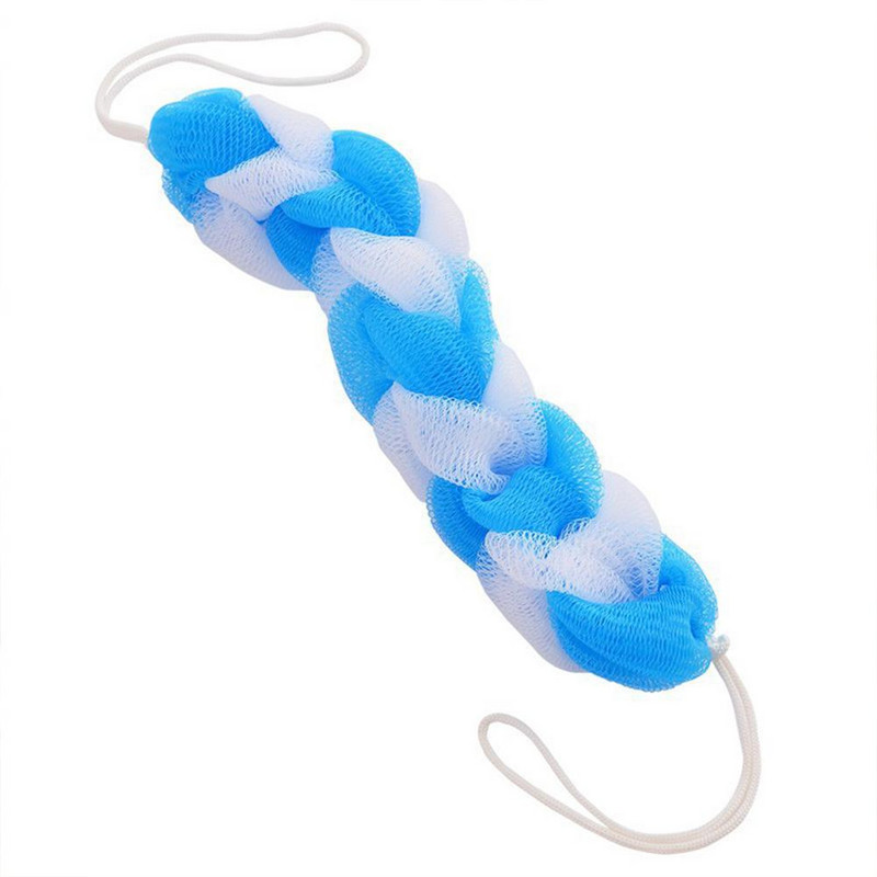 Férfi női fürdőszivacs törülköző dörzsölő kefe húzócsík dörzsölő öv fürdőszobai eszköz testtisztító hálós zuhanymosó bőrmosó szivacs