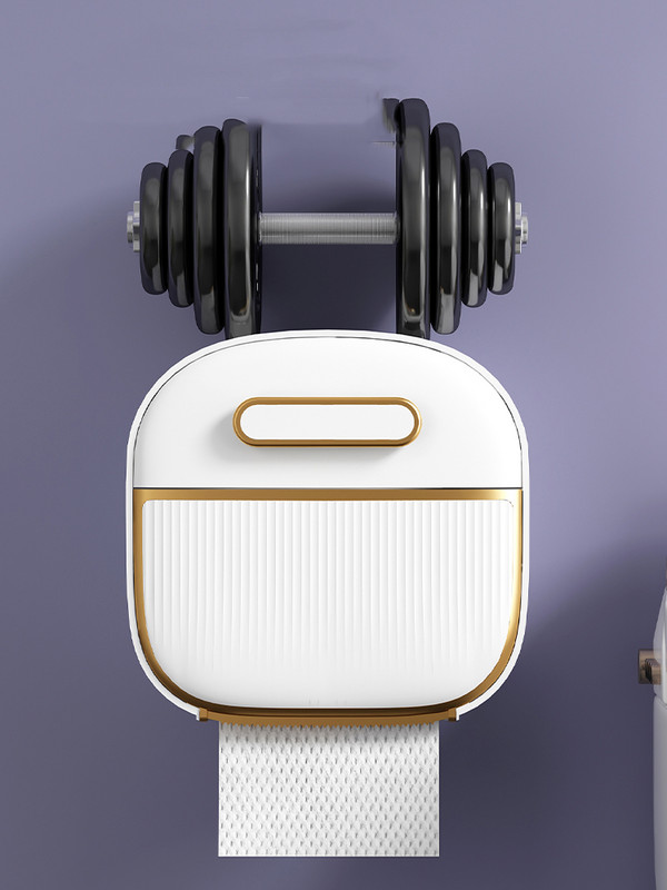 Tualetes salvešu kaste Bez perforatora ūdensnecaurlaidīga pie sienas piestiprināma tualetes papīra kaste Vannas istabas glabāšanas kaste Radoša mājsaimniecības papīra kaste