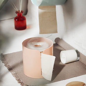Държач за хартия Творческа водоустойчива цилиндрична тоалетна домакинска всекидневна баня монтирана на стена пластмасова кутия за хартия на руло 4 цвята
