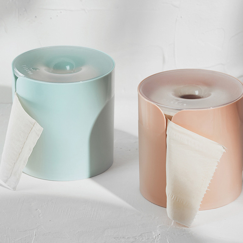 Papīra turētājs Creative ūdensnecaurlaidīgs cilindrisks tualete mājsaimniecības dzīvojamā istaba vannas istaba pie sienas stiprināma plastmasas rullīšu papīra kastīte 4 krāsās