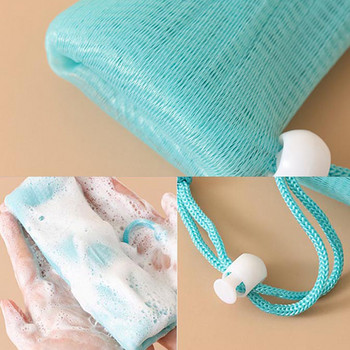 Почистващ препарат Мрежести торбички за сапун Инструменти за миене на баня Мрежи за почистване на тяло Мрежа за разпенване на сапун PE Мрежа за подпомагане на балончета Измиване на лице