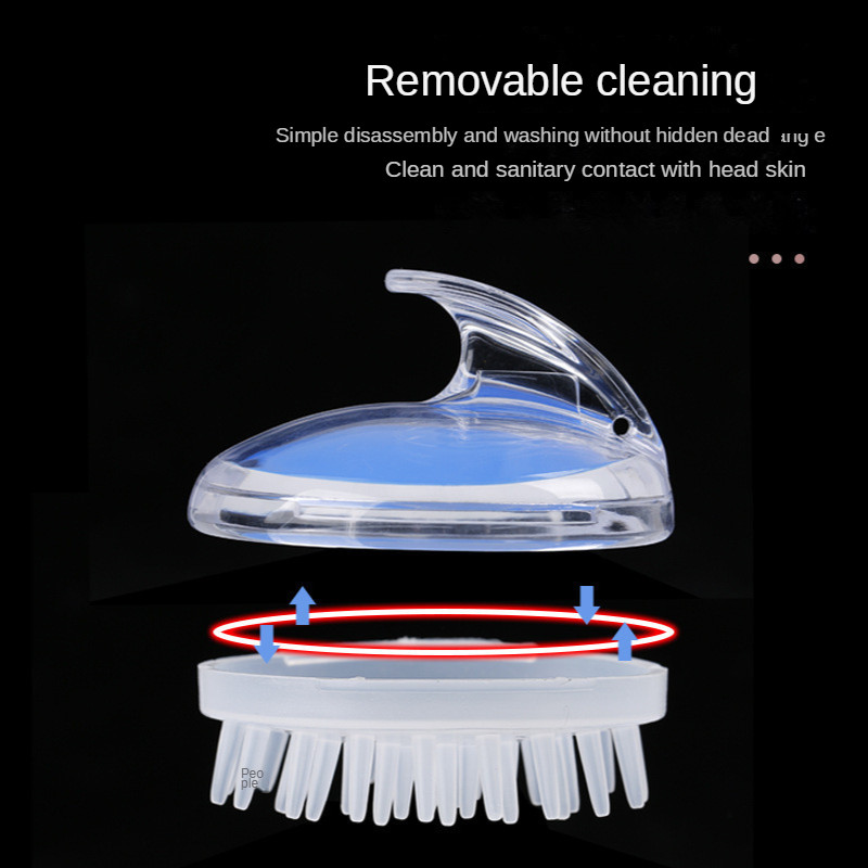 Matu šampūns skrubis Matu ķemme Vannas dušas suka Galvas ādas masētājs Šampūna birste mīksta silikona galvas galvas masētāja ķemme