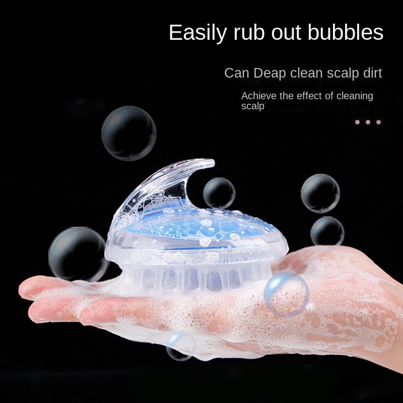 Matu šampūns skrubis Matu ķemme Vannas dušas suka Galvas ādas masētājs Šampūna birste mīksta silikona galvas galvas masētāja ķemme