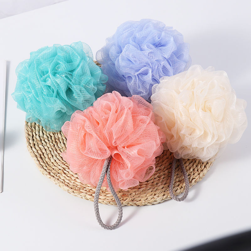 1Pc Tīkla dušas bumba Krāsainas putojošas vannas bumbiņas Sūklis pīlings skruberis ķermeņa ādas tīrīšanai vannas istabas piederumiem