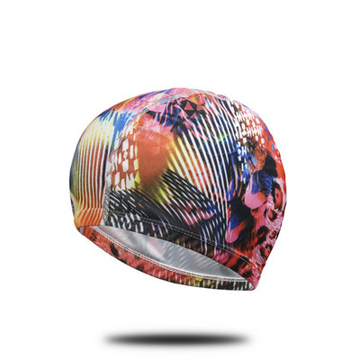 Sievietes Vīrieši Pieaugušie Elastīgs Audums Neilona Peldcepure Peldbaseins Ūdens Sports Peldēšanās Krāsaini Ziedi Apdrukāti Vienkrāsaini Cepures Cepure