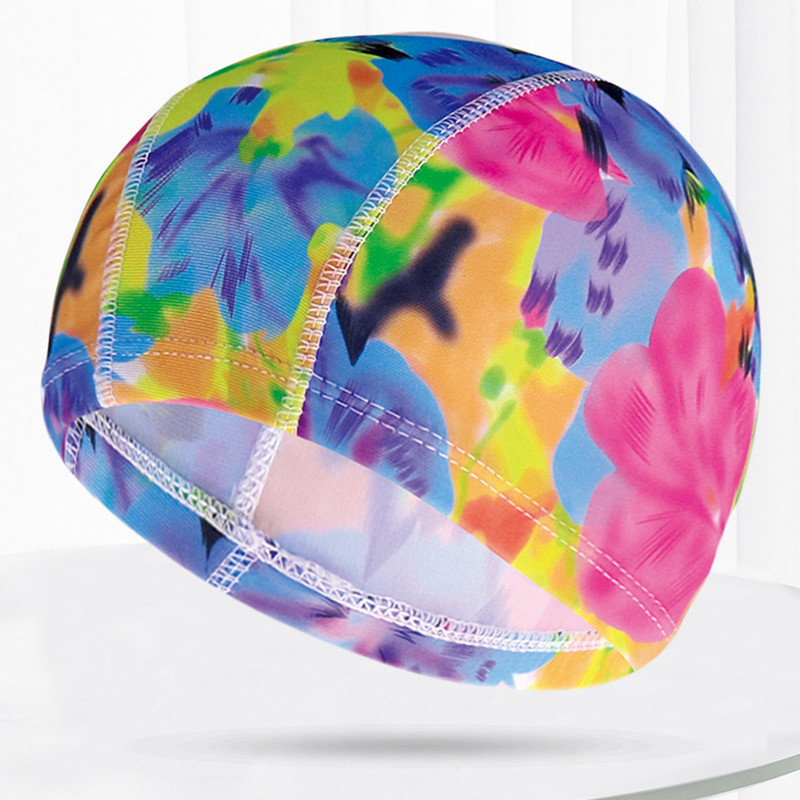 Sievietes Vīrieši Pieaugušie Elastīgs Audums Neilona Peldcepure Peldbaseins Ūdens Sports Peldēšanās Krāsaini Ziedi Apdrukāti Vienkrāsaini Cepures Cepure