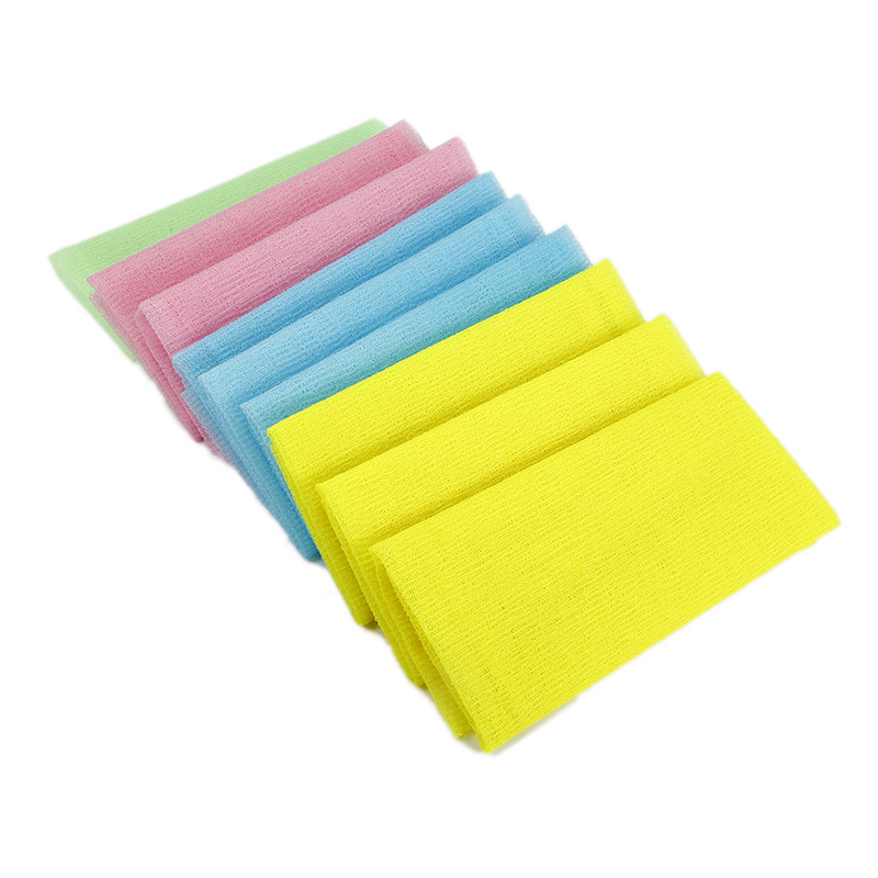 1 gab Beauty Skin Exfoliating Cloth Washcloth Japāņu ķermeņa mazgāšanas dvielis Neilona vannas dvielis ādas pulēšanas dvielis