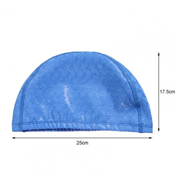 Плувна шапка за възрастни с форма на дъга, противоплъзгаща се защита на ушите, едноцветна плувна шапка за басейн