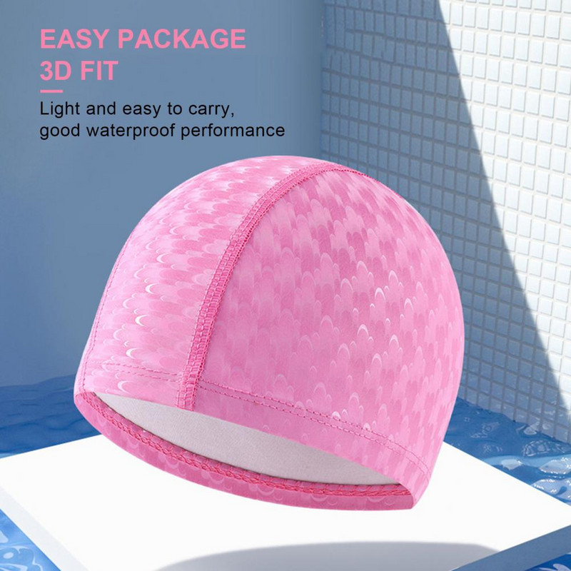 Kapa za plivanje za odrasle, jednobojna kapa za plivanje u obliku luka, protuklizna zaštita za uši za bazen