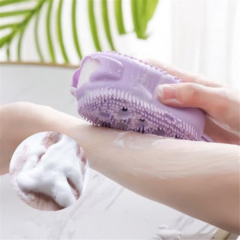 Scrubber σώματος σιλικόνης Απολεπιστικό Scrub για το ντους Σφουγγάρι Βούρτσα ντους Απολεπιστικό Καθαριστικό Καθαριστικό Περιποίησης Δέρματος Dead Skin Remover Εργαλεία μπάνιου