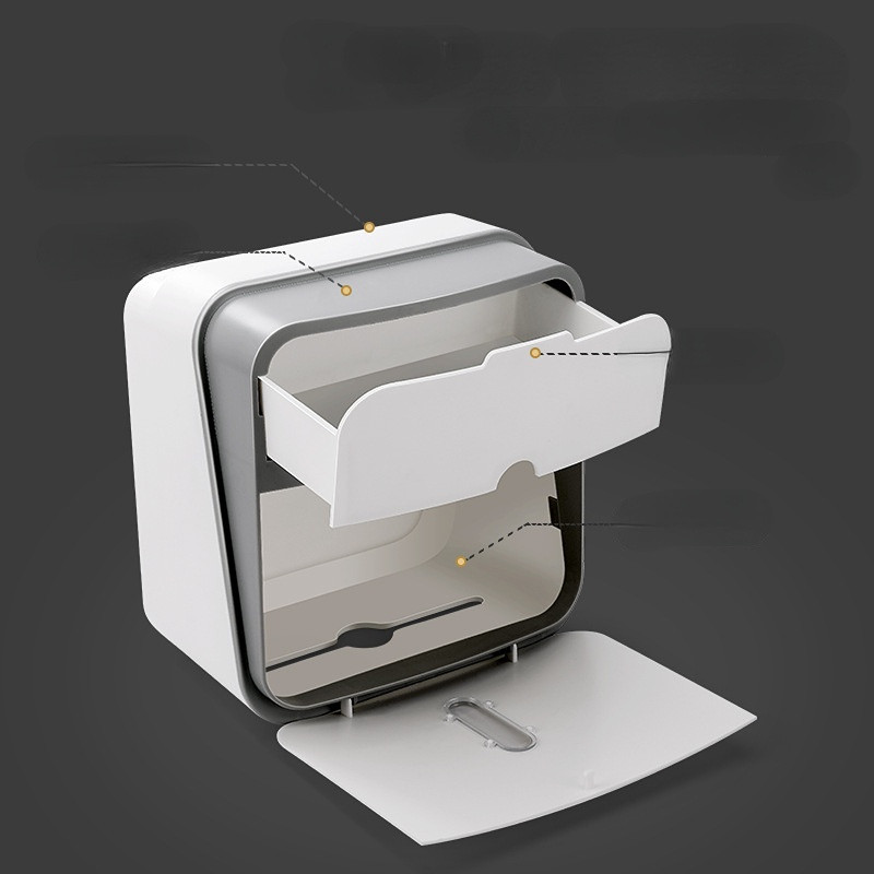 Vodootporni držač toaletnog papira Plastični držač papirnatih ručnika Zidna polica za kupaonicu Dvoslojna kutija za pohranu