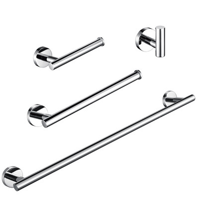 Šlifuoto aukso vonios aksesuarų rinkinys 4 dalių techninės įrangos rinkinys, montuojamas ant sienos tualetinio popieriaus ritinėlio laikiklis lentyna rankšluosčių laikiklis, chalato kabykla