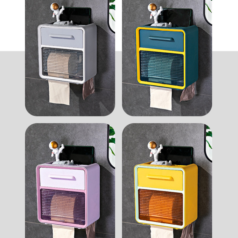 Zidni držač toaletnog papira Vodootporna cijev za rolu pladnja za kutiju za pohranu toaletnog papira Pladanj Kutija za maramice Polica Proizvod za kupaonicu