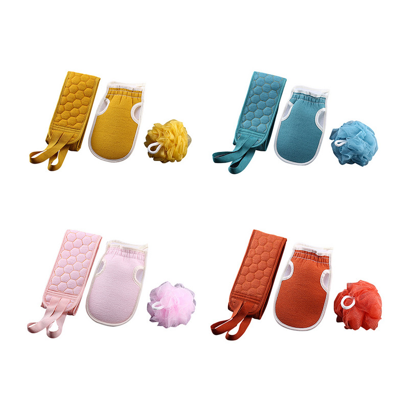3 komada pilinga za tijelo Ručnik za trljanje Rukavica za tuširanje Četka za čišćenje kože Piling za leđa Piling SPA masaža Krpa za pranje