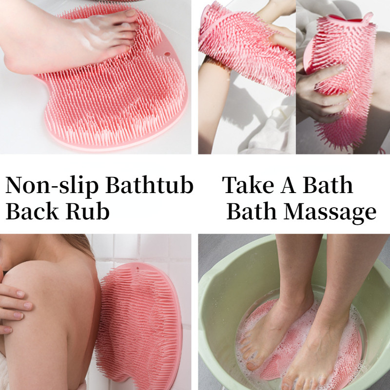 Pīlinga dušas masāžas birste Vannas istabas Pretslīdēšanas paklājiņš Silikona kāju birste Lazy Man's Magic Instruments Vannas vannas instrumentu beršanai