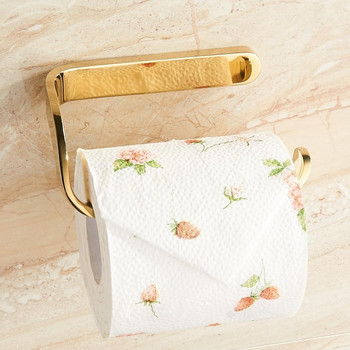 Златен държач за тоалетна хартия Поставка за ролка за тоалетна хартия Аксесоари за баня Опростен дизайн Разкъсване с една ръка