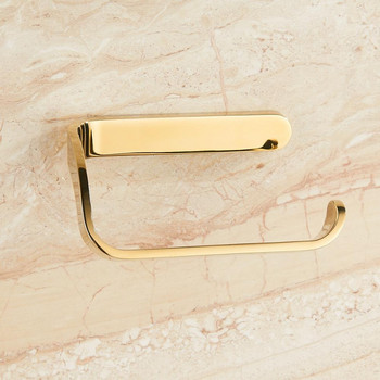Χρυσή βάση χαρτιού τουαλέτας Μπάνιου Ρολό Θήκη χαρτιού τουαλέτας Αξεσουάρ μπάνιου Απλό σχέδιο One Hand Tear