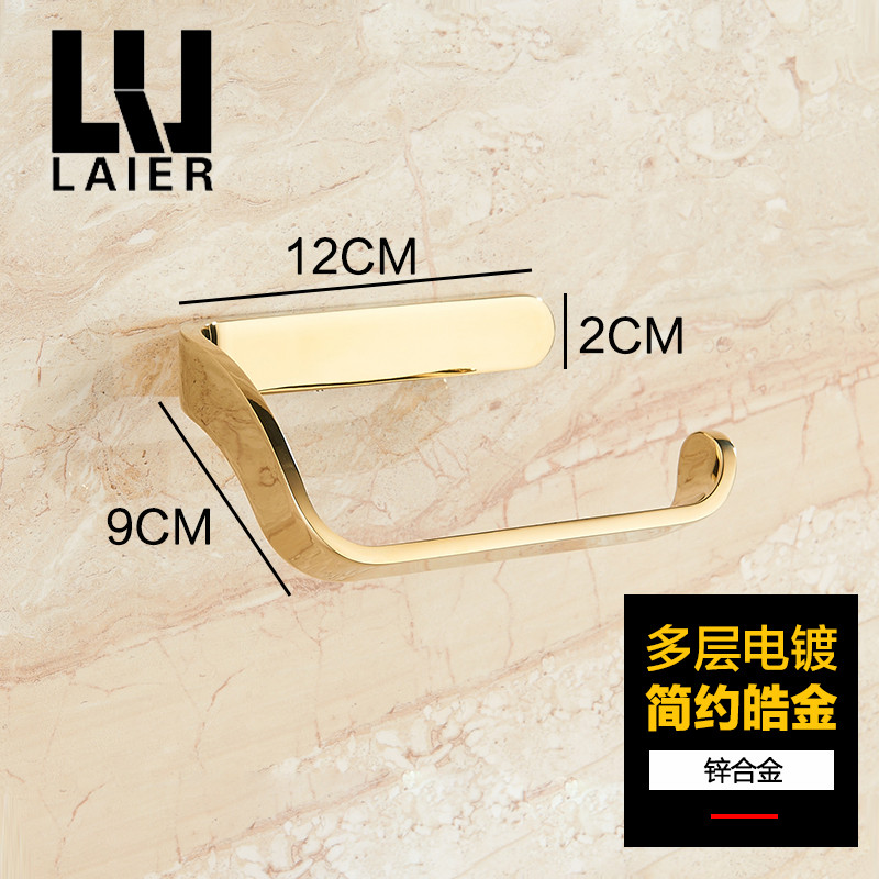 Zelta tualetes papīra turētājs Vannas istabas tualetes ruļļa papīra turētājs Vannas istabas aksesuāri Vienkāršs dizains Vienas rokas plīsums