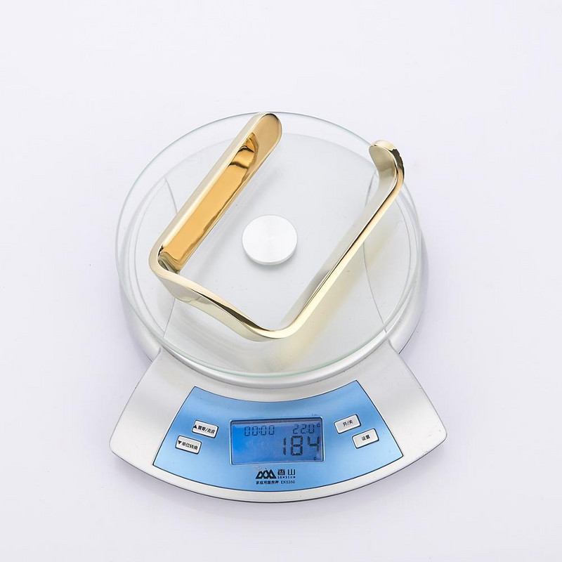 Zelta tualetes papīra turētājs Vannas istabas tualetes ruļļa papīra turētājs Vannas istabas aksesuāri Vienkāršs dizains Vienas rokas plīsums