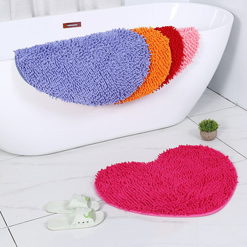 Постелки във формата на сърце 40x50 см Абсорбиращи за вана Нехлъзгащи се постелки Тоалетна баня Сватбен килим Домакински продукти