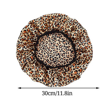 Нова дамска сатенена нощна шапка Fshion с боне за коса, шапка с копринено покривало за глава, широка еластична лента, пружинираща обвивка на главата с нормален размер 1 БР.