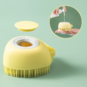 Sirds formas mājdzīvnieku vannas birste Pet Spa masāžas ķemme mīksta silikona kaķiem duša matu kopšanas ķemmes tīrīšanas rīks