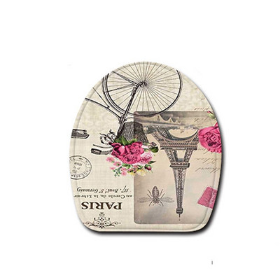 Rietumu stila tualetes paklājs Videi draudzīgs vannas istabas paklājs paklājs Tower Scenic U vannas paklājiņš Toillete sēdekļa paklājiņš mājas dekorēšanai