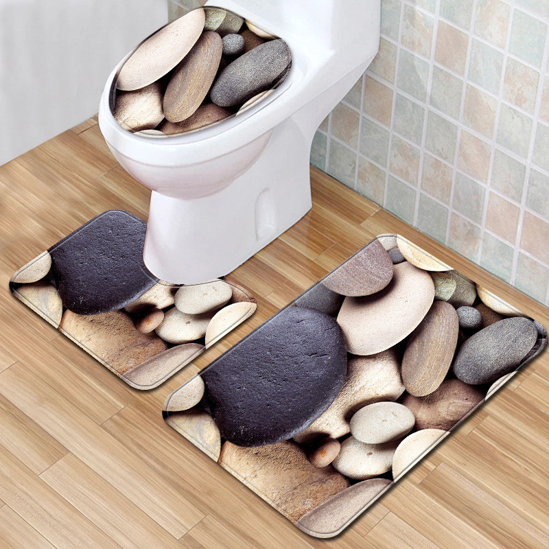 Rietumu stila tualetes paklājs Videi draudzīgs vannas istabas paklājs paklājs Tower Scenic U vannas paklājiņš Toillete sēdekļa paklājiņš mājas dekorēšanai