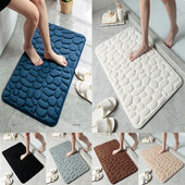 Bruģakmens reljefs vannas paklājiņš Vannas istabai Neslīdoši paklāji izlietnē Vannas sānu grīda Paklājs dušas istabas durvju paklājiņš Memory Foam Pad
