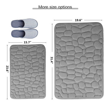 Калдъръмена релефна подложка за баня Нехлъзгащи се килими в мивка Страничен под на вана Килим за душ Изтривалка Подложка от мемори пяна
