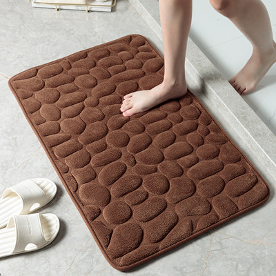 Bruģakmens reljefs vannas paklājiņš Vannas istabai Neslīdoši paklāji izlietnē Vannas sānu grīda Paklājs dušas istabas durvju paklājiņš Memory Foam Pad