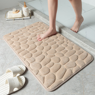Bruģakmens reljefs vannas paklājiņš Vannas istabai Neslīdoši paklāji izlietnē Vannas sānu grīda Paklājs dušas istabas durvju paklājiņš Memory Foam Pad