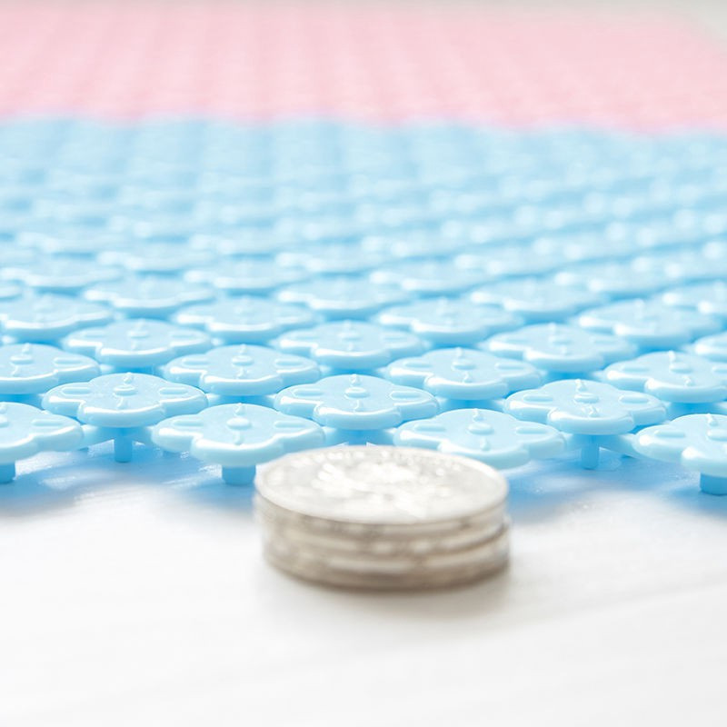 Vannas istabas paklājiņš pretslīdošs 23x23cm vannas grīdas paklājiņš, ūdensizturīgs elastīgs guļamistabas tualetes paklājiņš pret krišanu