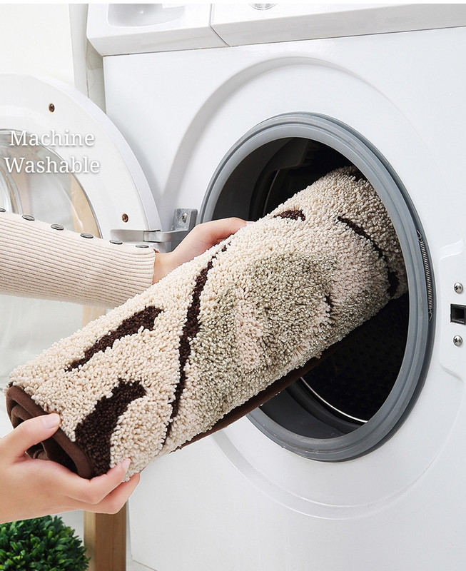 Kvalitatīvs pretslīdošs grīdas paklājs, jauns lapu raksts, mīksts vannas istabas paklājiņš mājas dekorēšanai, absorbējošs guļamistabas priekšnams vannas paklājs tualetes paklājs 1 gab.