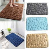 Mājas vannas paklājiņš Koraļļu flīsa vannas istabas paklājs, ūdens absorbcija, neslīdošs atmiņas putas absorbējošs mazgājams paklājs tualetes grīdas paklājs