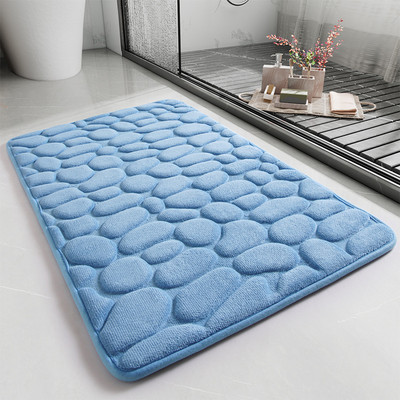 Mājas vannas paklājiņš Koraļļu flīsa vannas istabas paklājs, ūdens absorbcija, neslīdošs atmiņas putas absorbējošs mazgājams paklājs tualetes grīdas paklājs