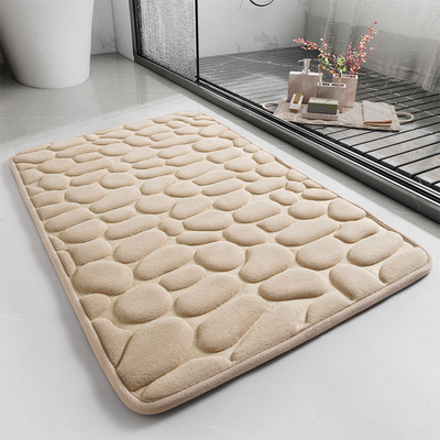 Mājas vannas paklājiņš Koraļļu flīsa vannas istabas paklājs, ūdens absorbcija, neslīdošs atmiņas putas absorbējošs mazgājams paklājs tualetes grīdas paklājs