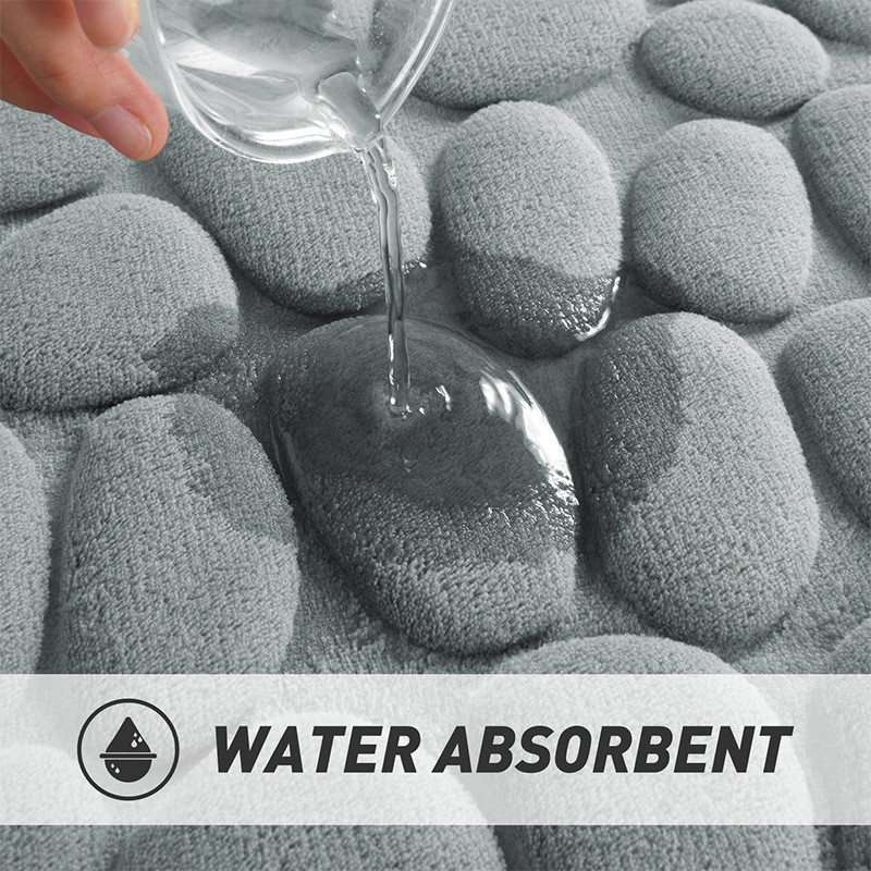 Mājas vannas paklājiņš Koraļļu flīsa vannas istabas paklājs, ūdens absorbcija, neslīdošs atmiņas putas absorbējošs mazgājams paklājs tualetes grīdas paklājs