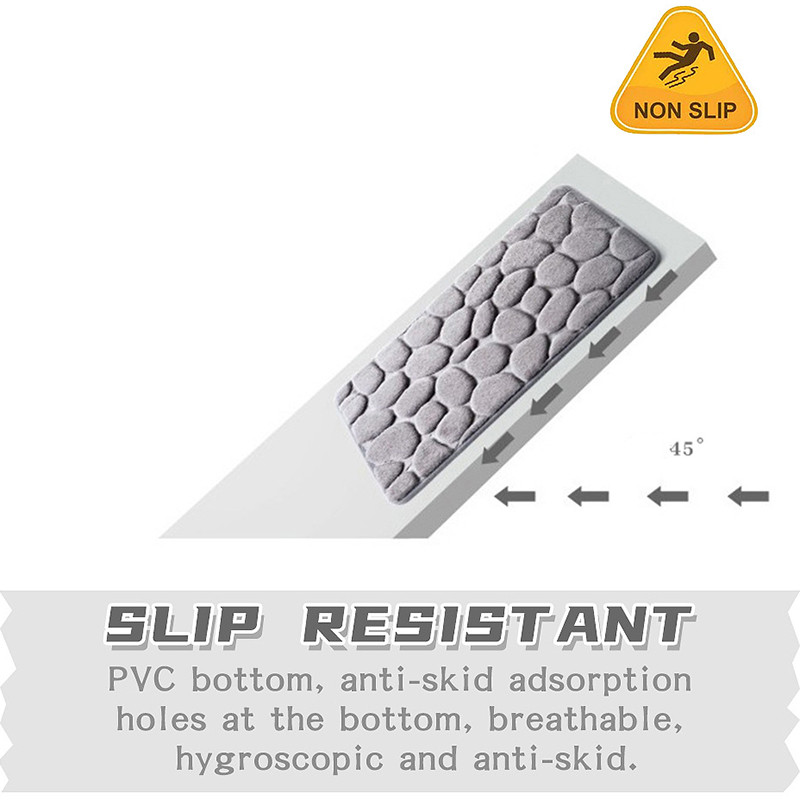 Mājas vannas paklājiņš Koraļļu flīsa vannas istabas paklājs, ūdens absorbcija, neslīdošs atmiņas putas absorbējošs mazgājams paklājs tualetes grīdas paklājs