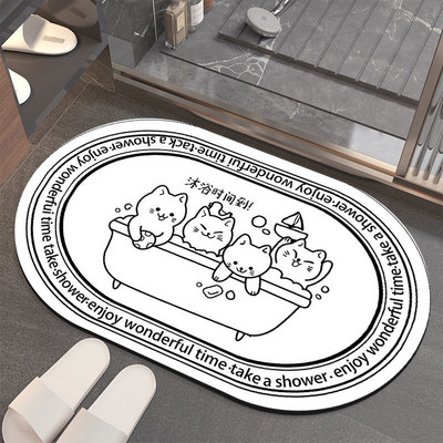 5s greitai džiūstantis sugeriantis vonios kilimėlis Vonios kambario diatominis purvo akmens raštas neslystantis kilimas Buitinis vonios dušo kilimėlis priekinis durų kilimėlis