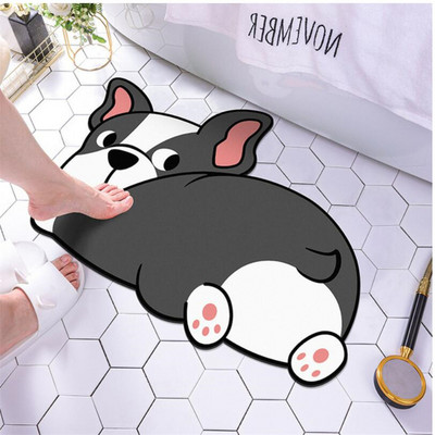Γρήγορο στέγνωμα Cute Cat Dog Panda Super Absorbent Mat Bath Αντιολισθητικό Χαλάκι Δερμάτινο Πατάκι δαπέδου Χαλί τουαλέτας Home Χαλάκι μπάνιου Χαλί μπάνιου