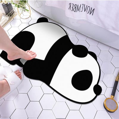 Γρήγορο στέγνωμα Cute Cat Dog Panda Super Absorbent Mat Bath Αντιολισθητικό Χαλάκι Δερμάτινο Πατάκι δαπέδου Χαλί τουαλέτας Home Χαλάκι μπάνιου Χαλί μπάνιου