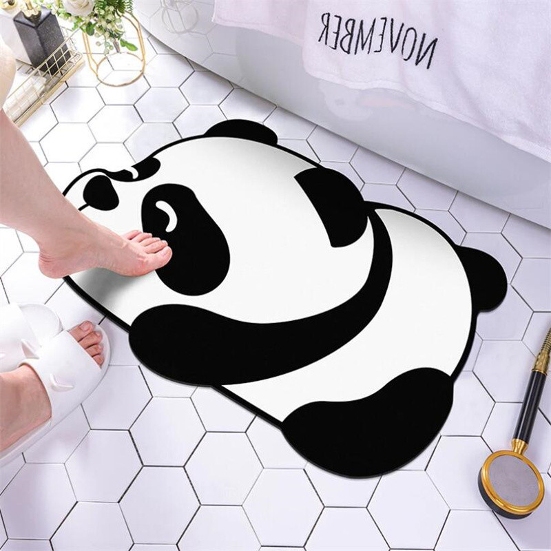 Γρήγορο στέγνωμα Cute Cat Dog Panda Super Absorbent Mat Bath Αντιολισθητικό Χαλάκι Δερμάτινο Πατάκι δαπέδου Χαλί τουαλέτας Home Χαλάκι μπάνιου Χαλί μπάνιου