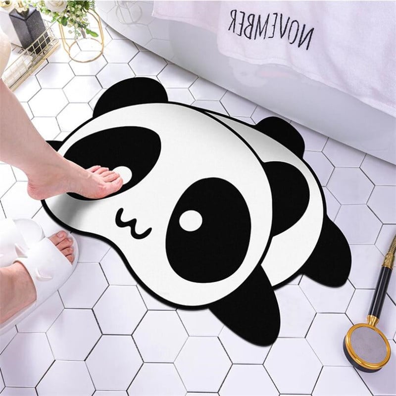 Γρήγορο στέγνωμα Cute Cat Dog Panda Super Absorbent Mat Bath Αντιολισθητικό Χαλάκι Δερμάτινο Πατάκι δαπέδου Χαλί τουαλέτας Home Χαλάκι μπάνιου Χαλί μπάνιου