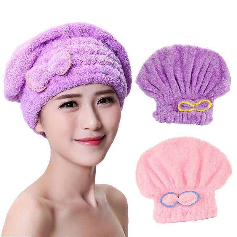 Girl Dry Hair Cap Ātri žūstošs sausu matu dvieļu vāciņš dušas vāciņš Mikrošķiedras cietā dvieļu vāciņš Super absorbents turbāns sausiem matiem 1 gab.