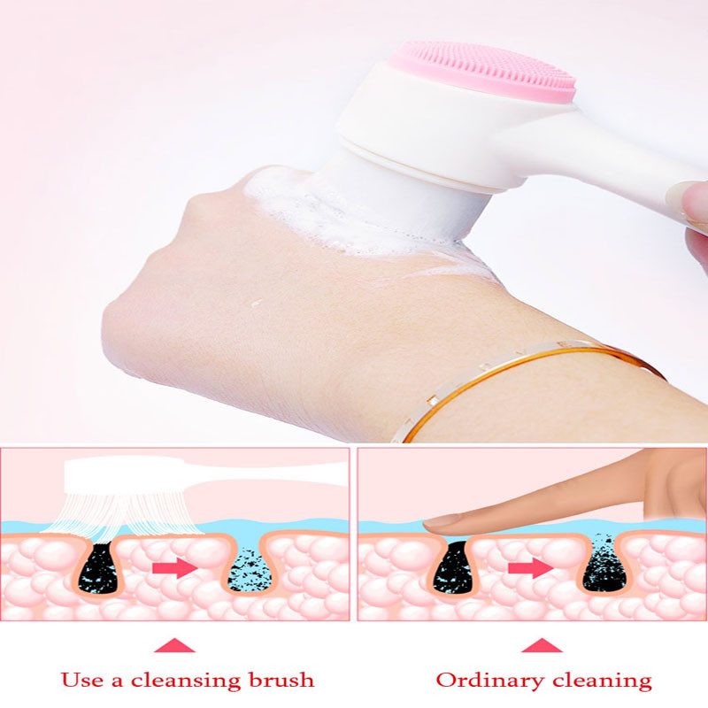Sejas tīrīšanas birstes Silikona ādas kopšanas rīks Sejas tīrīšanas birstes Sejas masāžas mazgāšana Skaistumkopšanas produktu vairumtirdzniecība#19