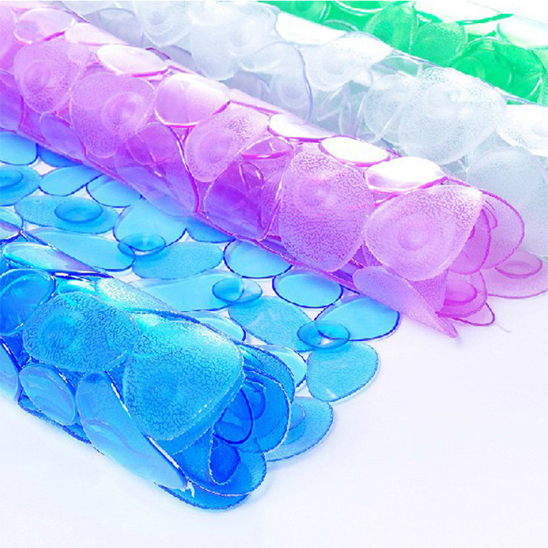 Bruģakmens stila neslīdoši vannas paklājiņi Kājslauķis Vannas istabas paklājiņi vannas istabai Neslīdoši PVC paklājiņi Zili, zaļi, violeti, balti 65*35cm